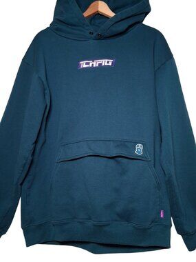 ICHPIG Strike Anorak Hooded Sweatshirt Men L Teal Australian Fighting Hoodie